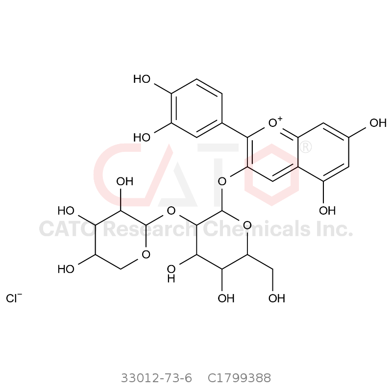 CAS No.:33012-73-6,矢车菊素-3-桑布双糖苷