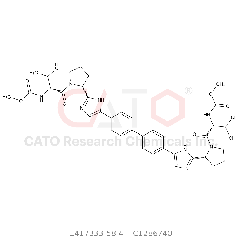 CAS No.:1417333-58-4,二氨基甲酸二甲酯（（2R，2'R）-（（2R），2'R）-（[1,1'-联苯基]-4,4'-二基双（1H-咪唑-5,2-二基））双（吡咯烷-2,1-二基）双（3-甲基-1-氧代丁烷-1,2-二基）