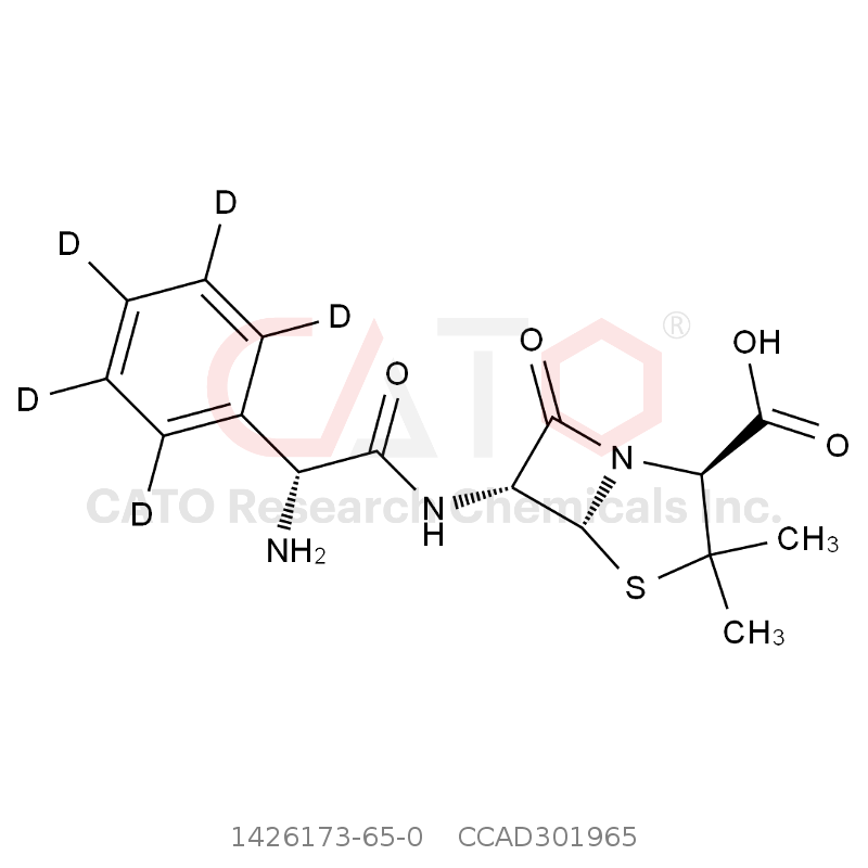 CAS No.:1426173-65-0,氨苄西林-d5（非对映异构体混合物）