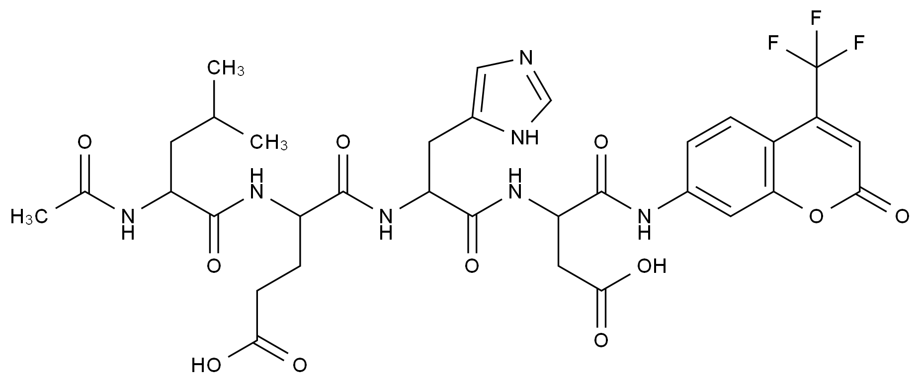 CAS No.:210345-03-2,Ac-亮氨酸-谷氨酸-组氨酸-天冬氨酸-AFC三氟乙酸盐