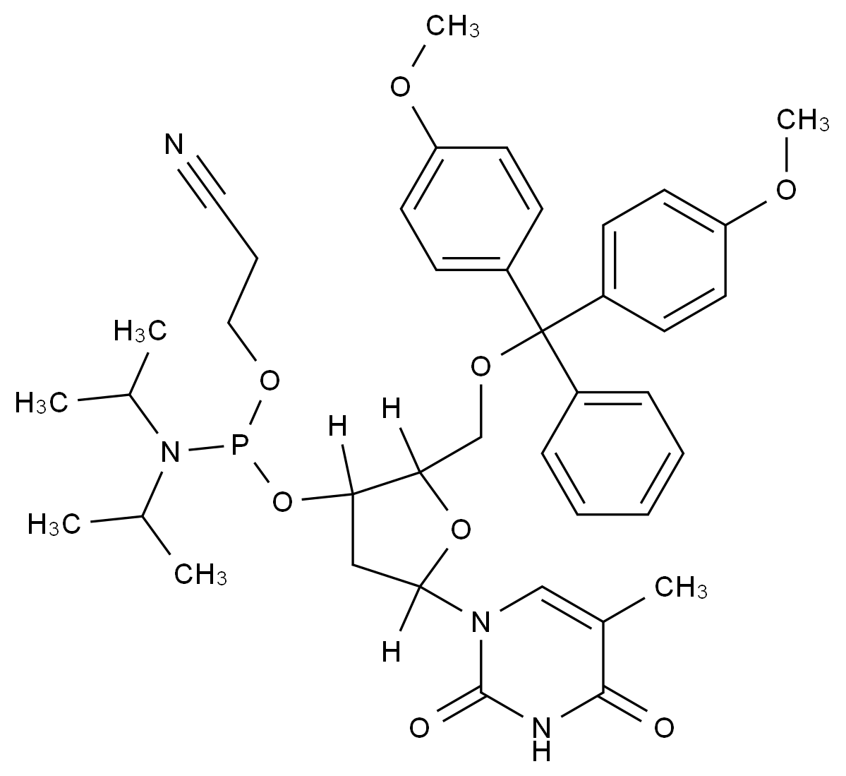 CAS No.:98796-51-1,DMT-dT亚磷酰胺单体