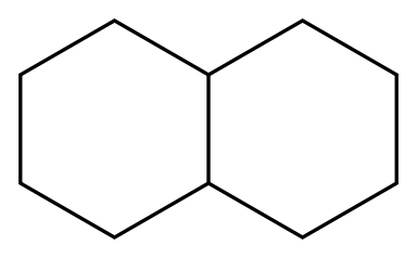 十氢萘 Decahydronaphthalene CAS 91-17-8 结构式 Chemical Structure
