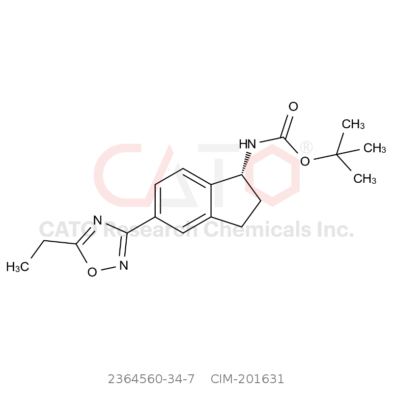 CAS No.:2364560-34-7,Tert-butyl (R)-(5-(5-ethyl-1,2,4-oxadiazol-3-yl)-2,3-dihydro-1H-inden-1-yl)carbamate