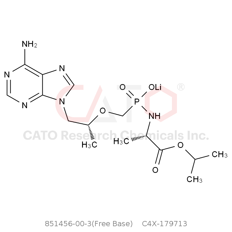 CAS No.:851456-00-3(Free Base),替诺福韦艾拉酚氨脱苯基杂质锂盐