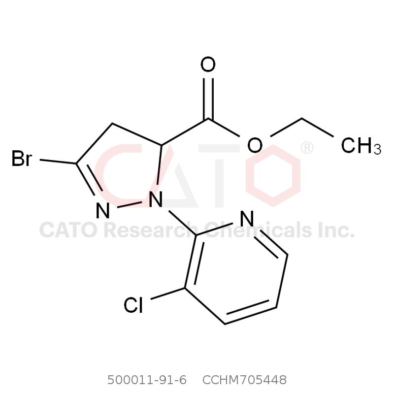 CAS No.:500011-91-6,Ethyl 3-bromo-1-(3-chloropyridin-2-yl)-4,5-dihydro-1H-pyrazole-5-carboxylate