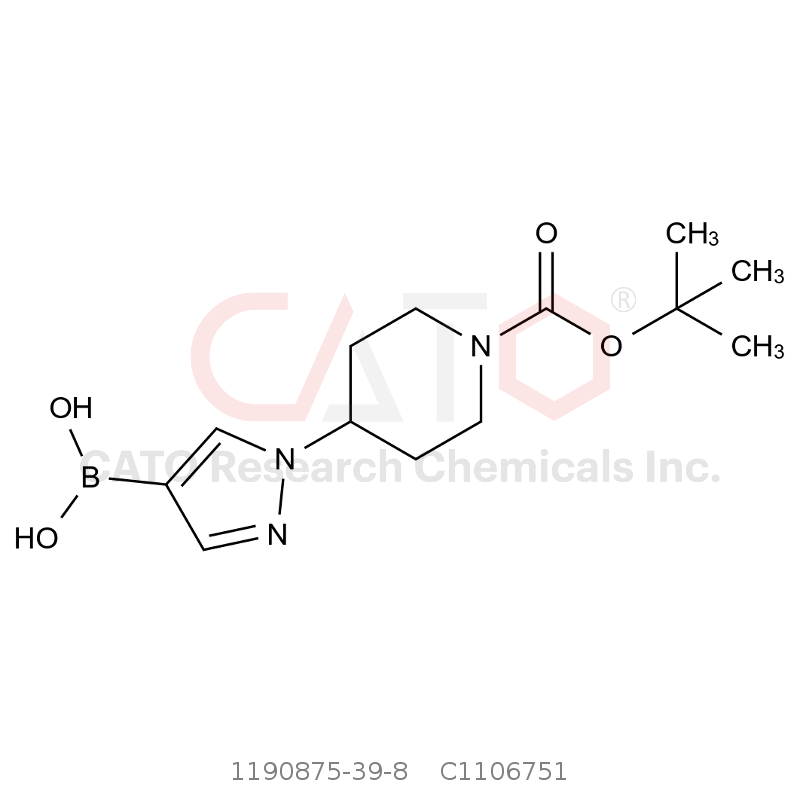 CAS No.:1190875-39-8,(1-(1-(tert-Butoxycarbonyl)piperidin-4-yl)-1H-pyrazol-4-yl)boronic acid