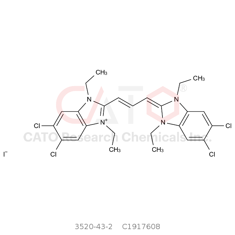CAS No.:3520-43-2,5,5',6,6'-Tetrachloro-1,1',3,3'-tetraethylbenzimidazolocarbocyanine iodide