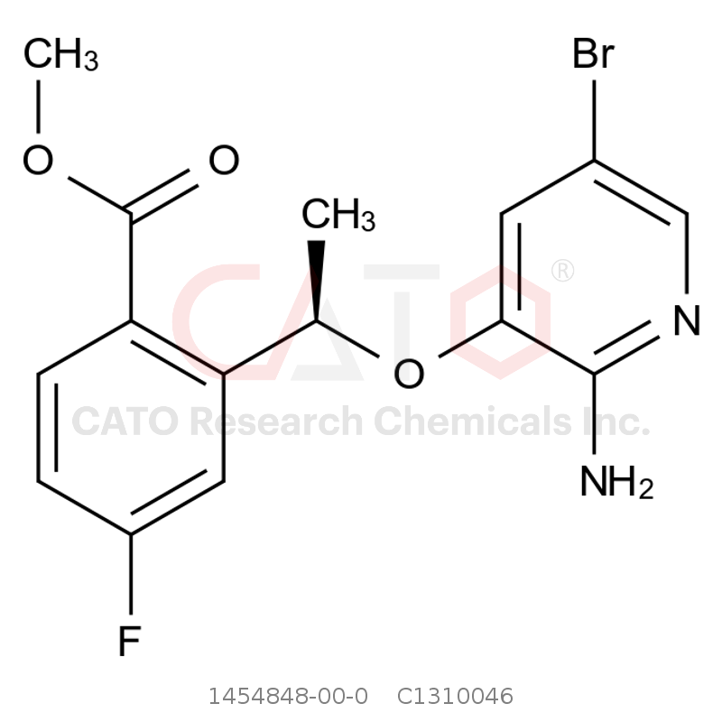 CAS No.:1454848-00-0,Methyl (R)-2-[1-[(2-Amino-5-bromo-3-pyridyl)oxy]ethyl]-4-fluorobenzoate