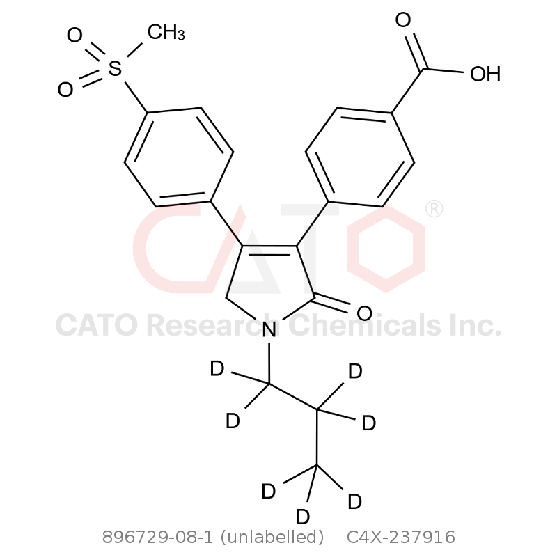 CAS No.:896729-08-1 (unlabelled),Imrecoxib Impurity 16-d7