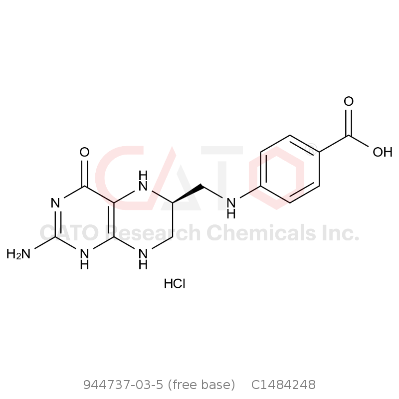 CAS No.:944737-03-5 (free base),(S)-4-(((2-amino-4-oxo-1,4,5,6,7,8-hexahydropteridin-6-yl)methyl)amino)benzoic acid HCl