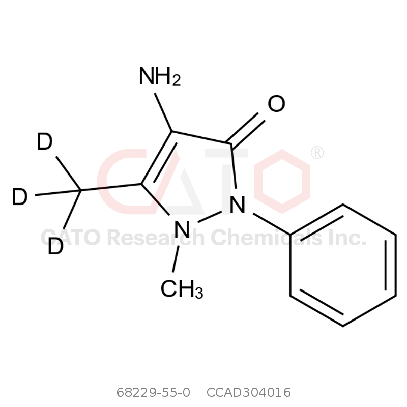 CAS No.:68229-55-0,4-Aminoantipyrine-D3