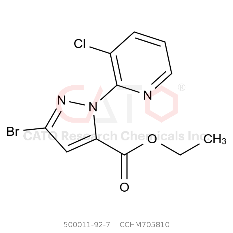 CAS No.:500011-92-7,Ethyl 3-bromo-1-(3-chloropyridin-2-yl)-1H-pyrazole-5-carboxylate