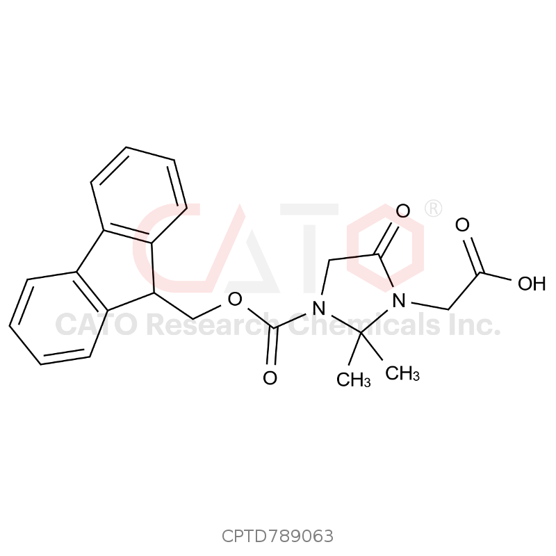 2-(3-(((9H-fluoren-9-yl)methoxy)carbonyl)-2,2-dimethyl-5-oxoimidazolidin-1-yl)acetic acid