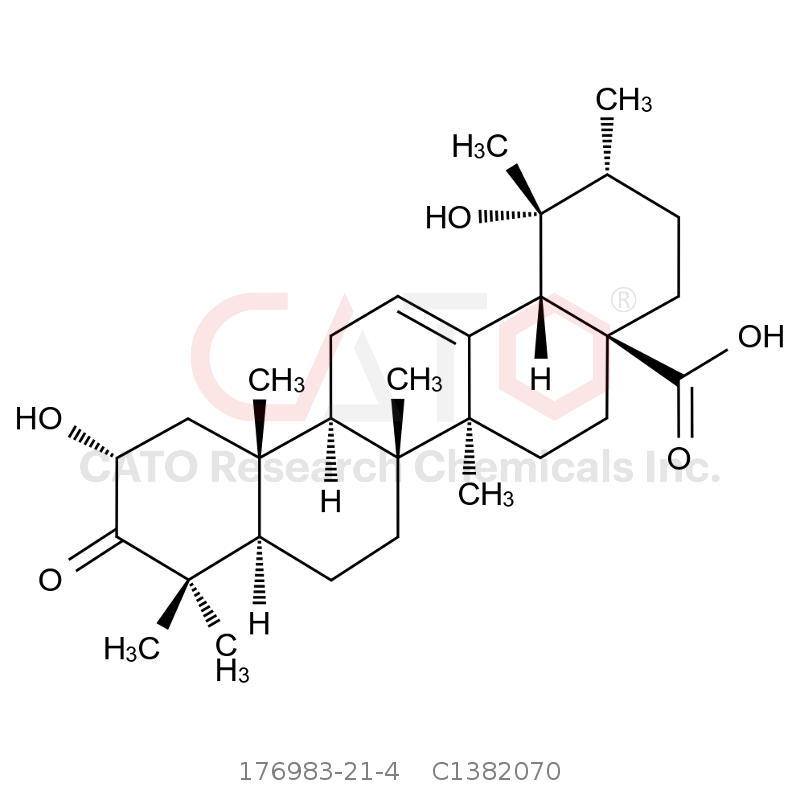 CAS No.:176983-21-4,2α,19α-Dihydroxy-3-oxo-urs-12-en-28-oic acid