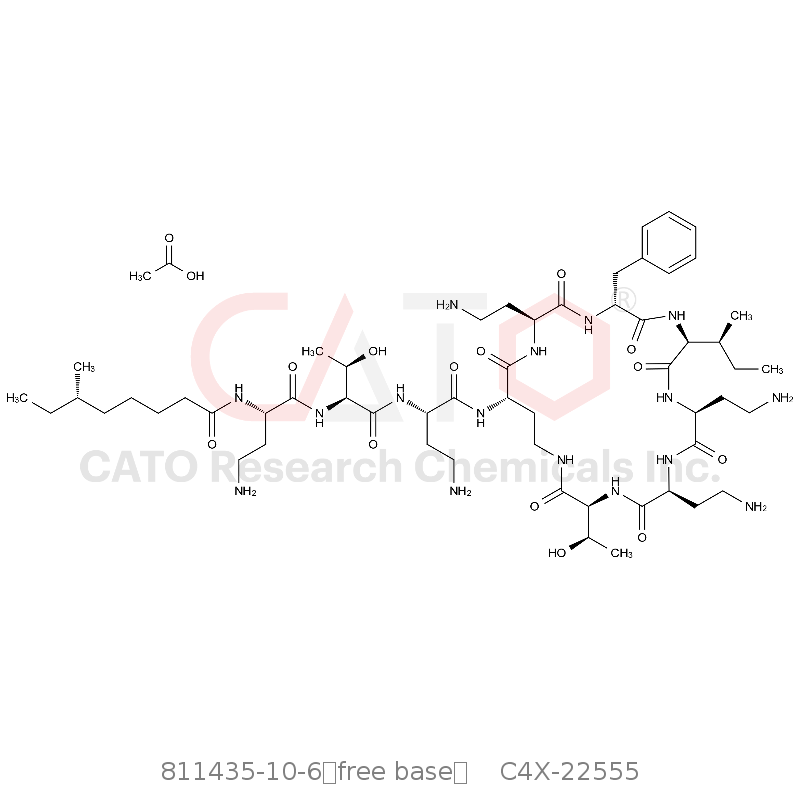 CAS No.:811435-10-6（free base）,Polymyxin B1-I Acetate