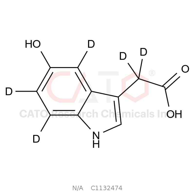 CAS No.:1219802-93-3,5-羟基吲哚-3-乙酸-D5