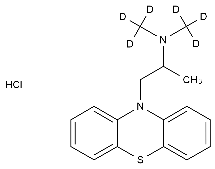 盐酸异丙嗪-D6 Promethazine-d6 Hydrochloride CAS 1189947-02-1 结构式 Chemical Structure