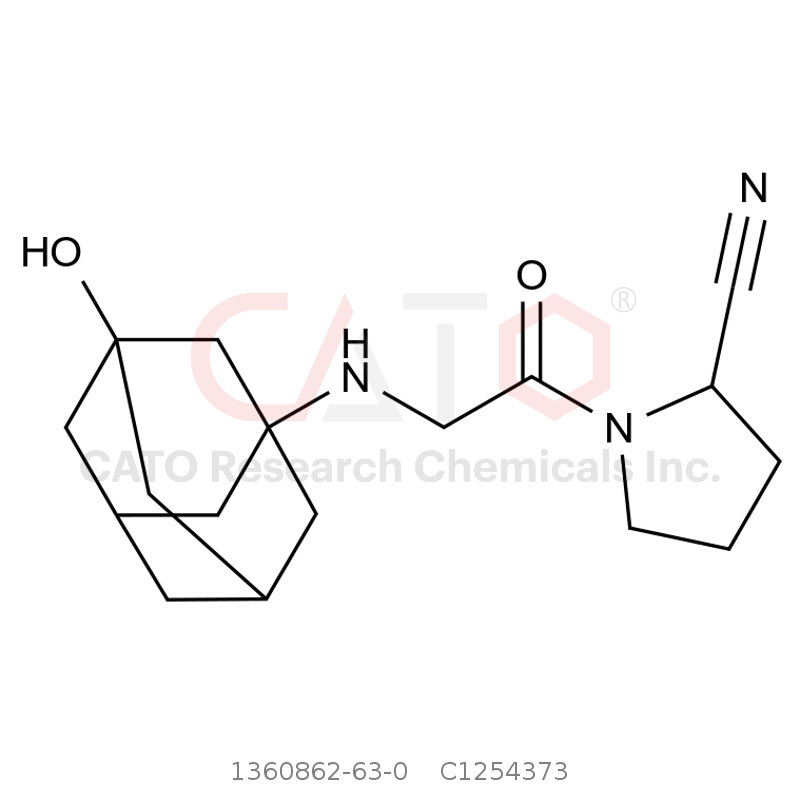 CAS No.:1360862-63-0,1-((3-Hydroxyadamantan-1-yl)glycyl)pyrrolidine-2-carbonitrile