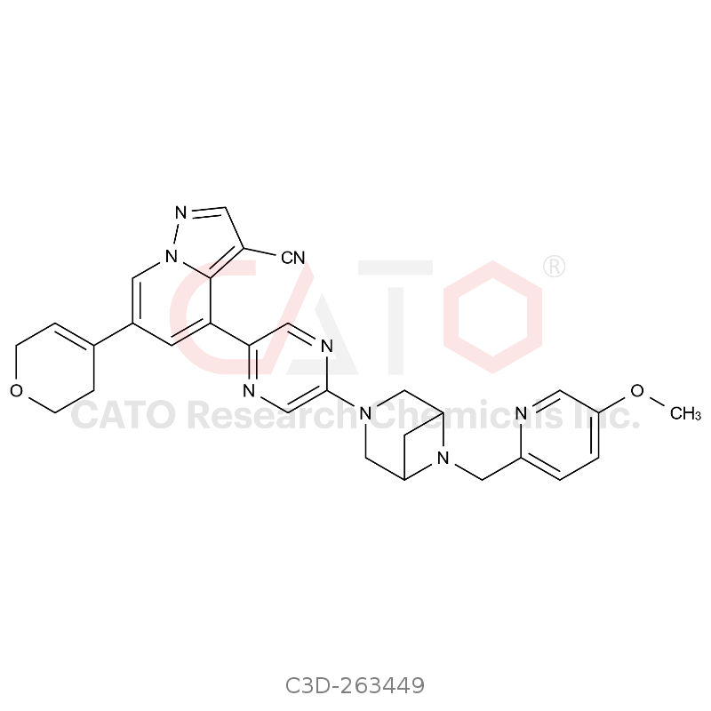 6-(3,6-dihydro-2H-pyran-4-yl)-4-(5-(6-((5-methoxypyridin-2-yl)methyl)-3,6-diazabicyclo[3.1.1]heptan-3-yl)pyrazin-2-yl)pyrazolo[1,5-a]pyridine-3-carbonitrile