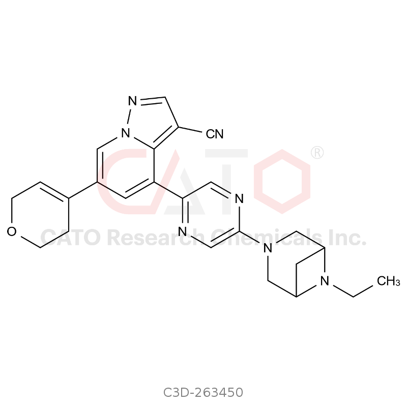 6-(3,6-dihydro-2H-pyran-4-yl)-4-(5-(6-ethyl-3,6-diazabicyclo[3.1.1]heptan-3-yl)pyrazin-2-yl)pyrazolo[1,5-a]pyridine-3-carbonitrile