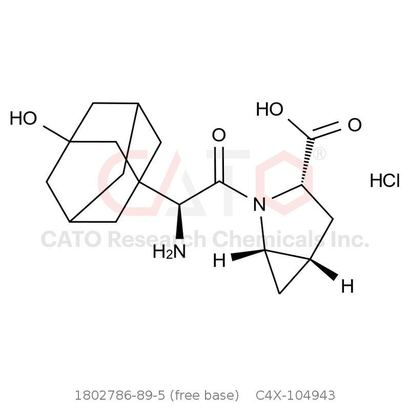 CAS No.:1802786-89-5 (free base),Saxagliptin Impurity 43 HCl