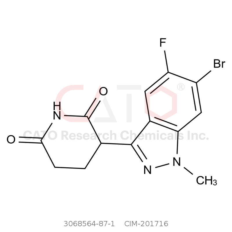 CAS No.:3068564-87-1,3-(6-Bromo-5-fluoro-1-methyl-1H-indazol-3-yl)piperidine-2,6-dione