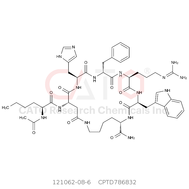 CAS No.:121062-08-6,Acetyl-(Nle4,Asp5,D-Phe7,Lys10)-cyclo-α-MSH (4-10) amide