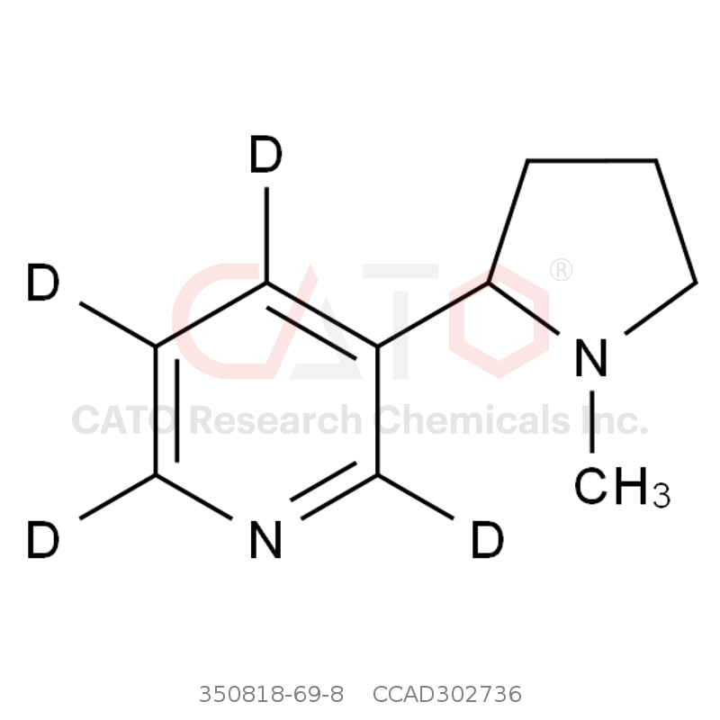 CAS No.:350818-69-8,(±)-Nicotine-2，4，5，6-d4
