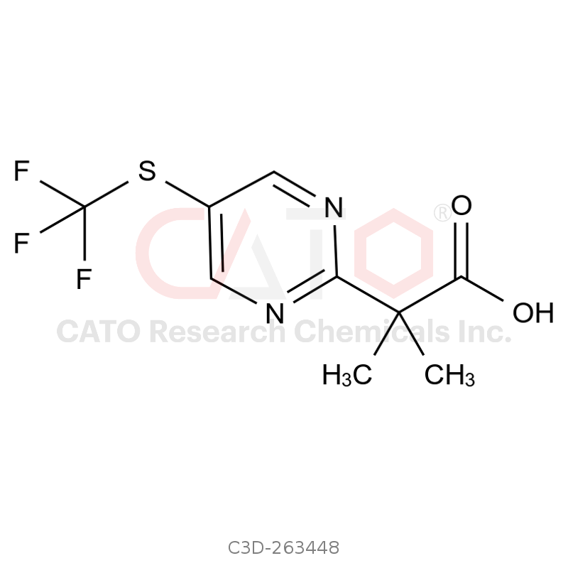 2-Methyl-2-(5-((trifluoromethyl)thio)pyrimidin-2-yl)propanoic acid