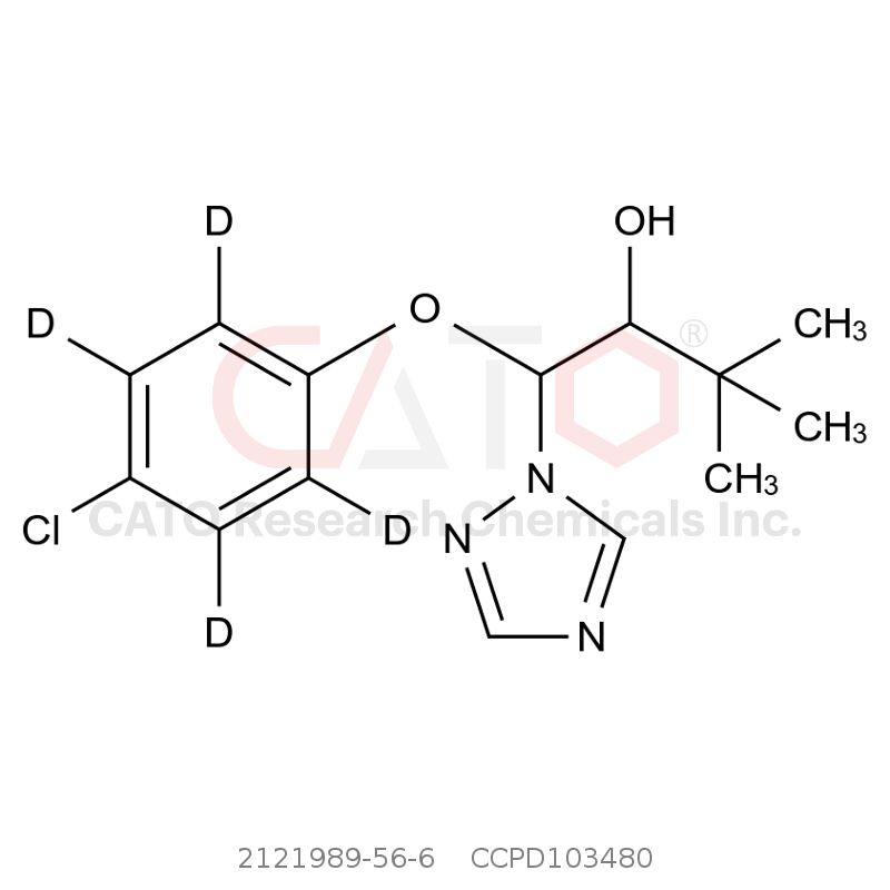 CAS No.:2121989-56-6,Triadimenol-d4 (mixture of stereoisomers)