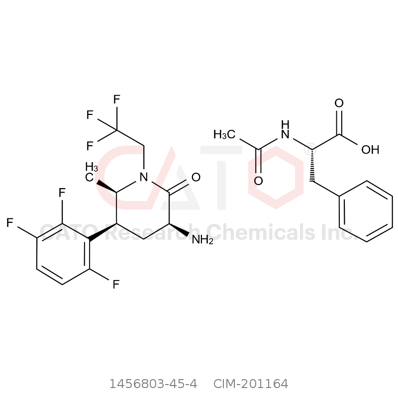 CAS No.:1456803-45-4,(3S,5S,6R)-3-Amino-6-methyl-1-(2,2,2-trifluoroethyl)-5-(2,3,6-trifluorophenyl)piperidin-2-one acetyl-L-phenylalaninate