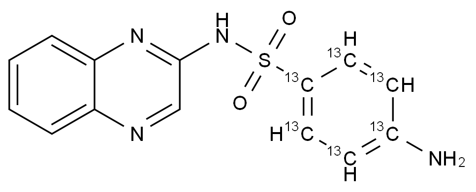 CAS No.:1202864-52-5,磺胺喹恶啉-13c6