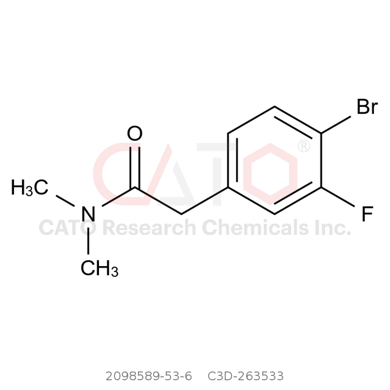 CAS No.:2098589-53-6, 2-(4-溴-3-氟苯基)-N,N-二甲基乙酰胺