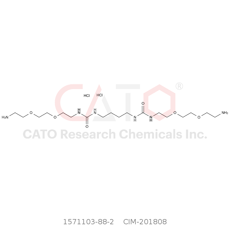 CAS No.:1571103-88-2,1,1'-(Butane-1,4-diyl)bis(3-(2-(2-(2-aminoethoxy)ethoxy)ethyl)urea) (dihydrochloride)