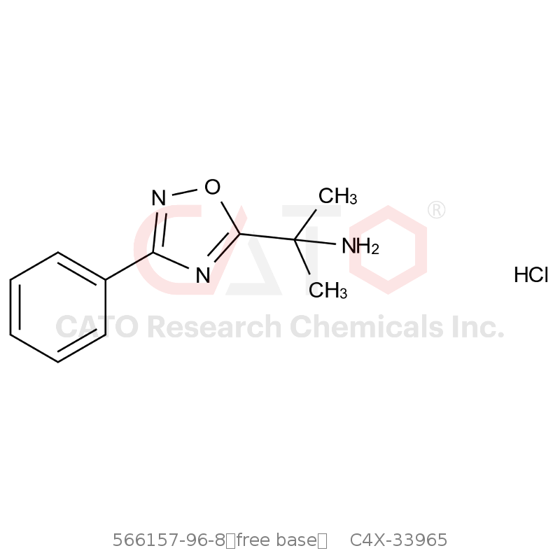 CAS No.:566157-96-8（free base）,2-(3-Phenyl-1,2,4-oxadiazol-5-yl)propan-2-amine HCl