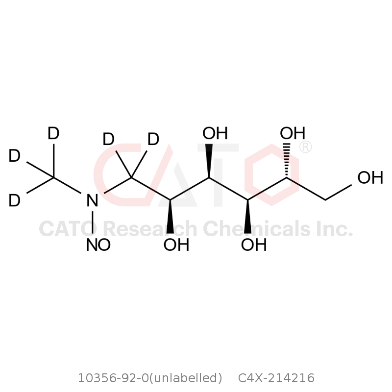 CAS No.:10356-92-0(unlabelled), N-亚硝基葡甲胺-d5
