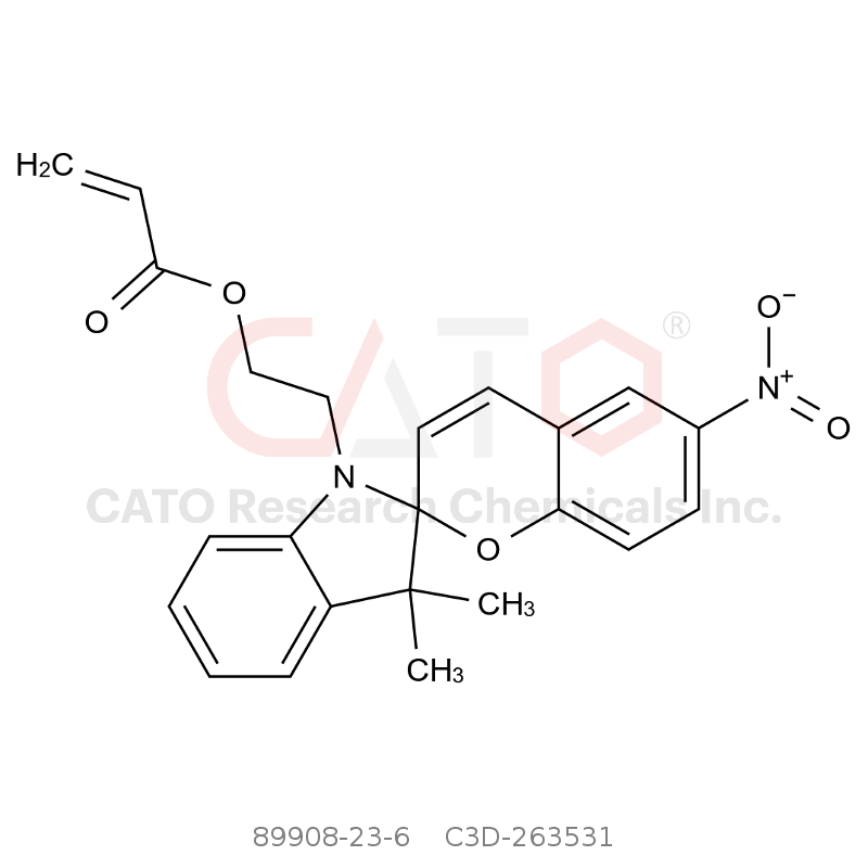CAS No.:89908-23-6,丙烯酸-N-羟乙基-3,3-二甲基-6-硝基吲哚啉螺吡喃酯