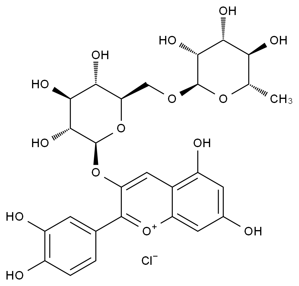 CAS No.:18719-76-1,氯化矢车菊素-3-O-芸香糖苷