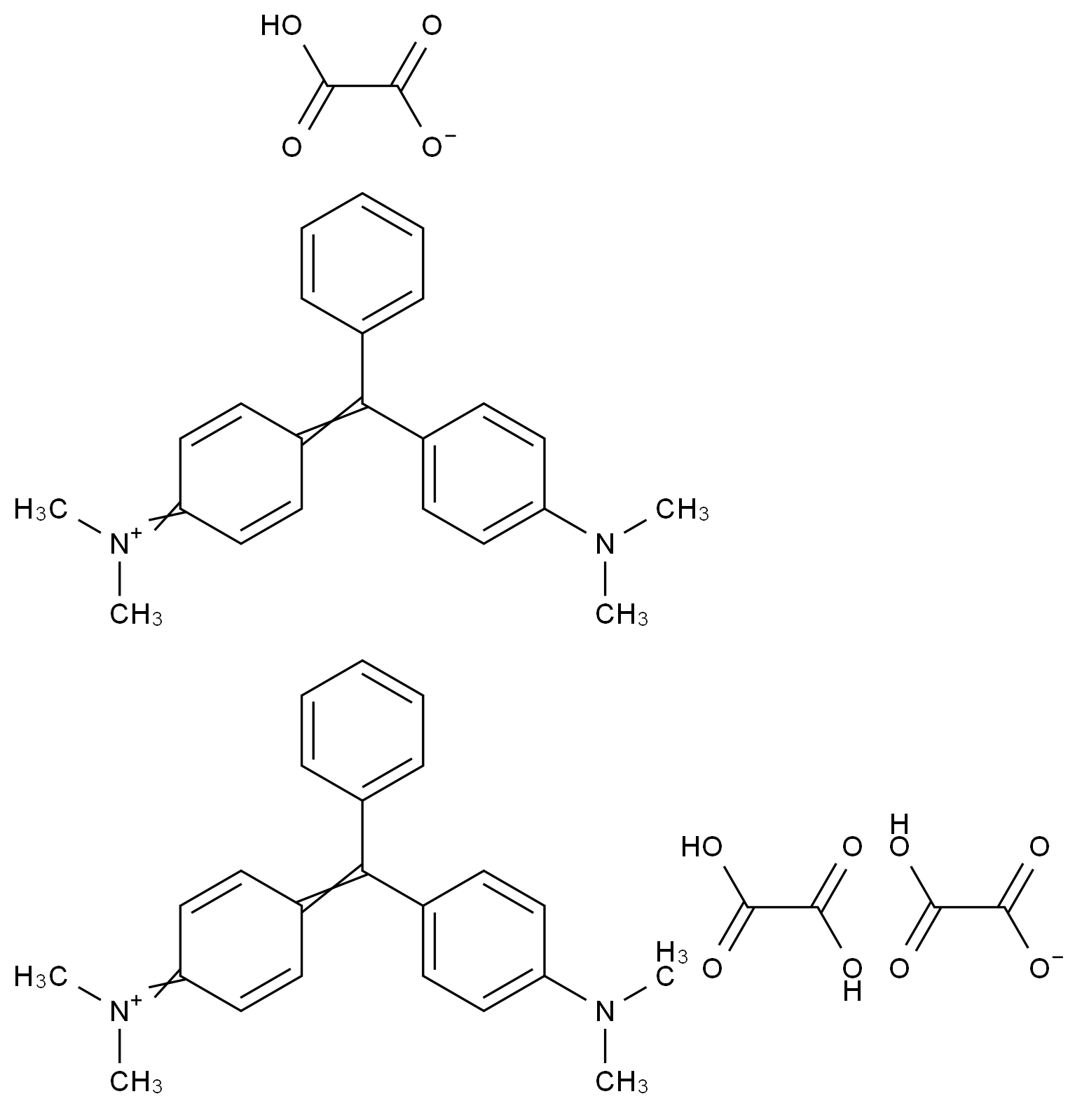 孔雀石绿草酸盐 Malachite Green Oxalate Salt CAS 2437-29-8 结构式 Chemical Structure