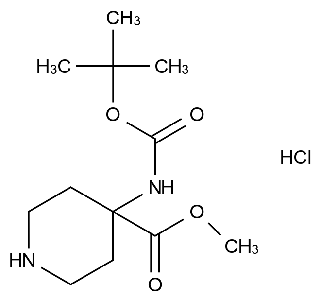 CAS No.:1381947-68-7,Methyl 4-((tert-butoxycarbonyl)amino)piperidine-4-carboxylate hydrochloride