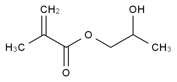 甲基丙烯酸2-羟基丙酯 2-Hydroxypropyl Methacrylate CAS 923-26-2 结构式 Chemical Structure
