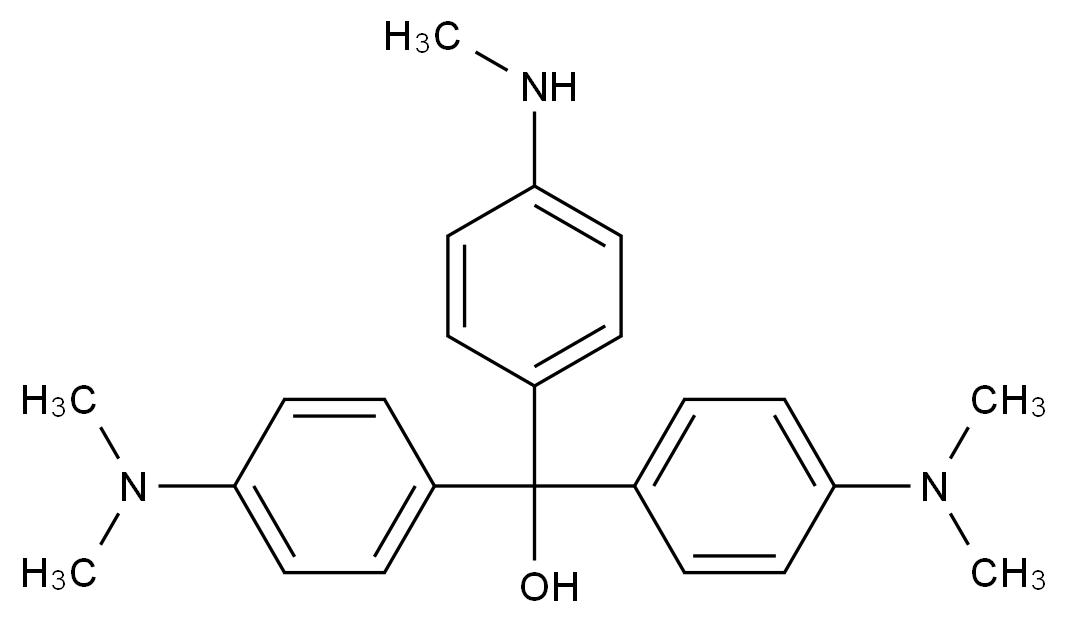 alpha,alpha-Bis[4-(dimethylamino)phenyl]-4-(methylamino)-benzenemethanol CAS 561-41-1 chemical structure