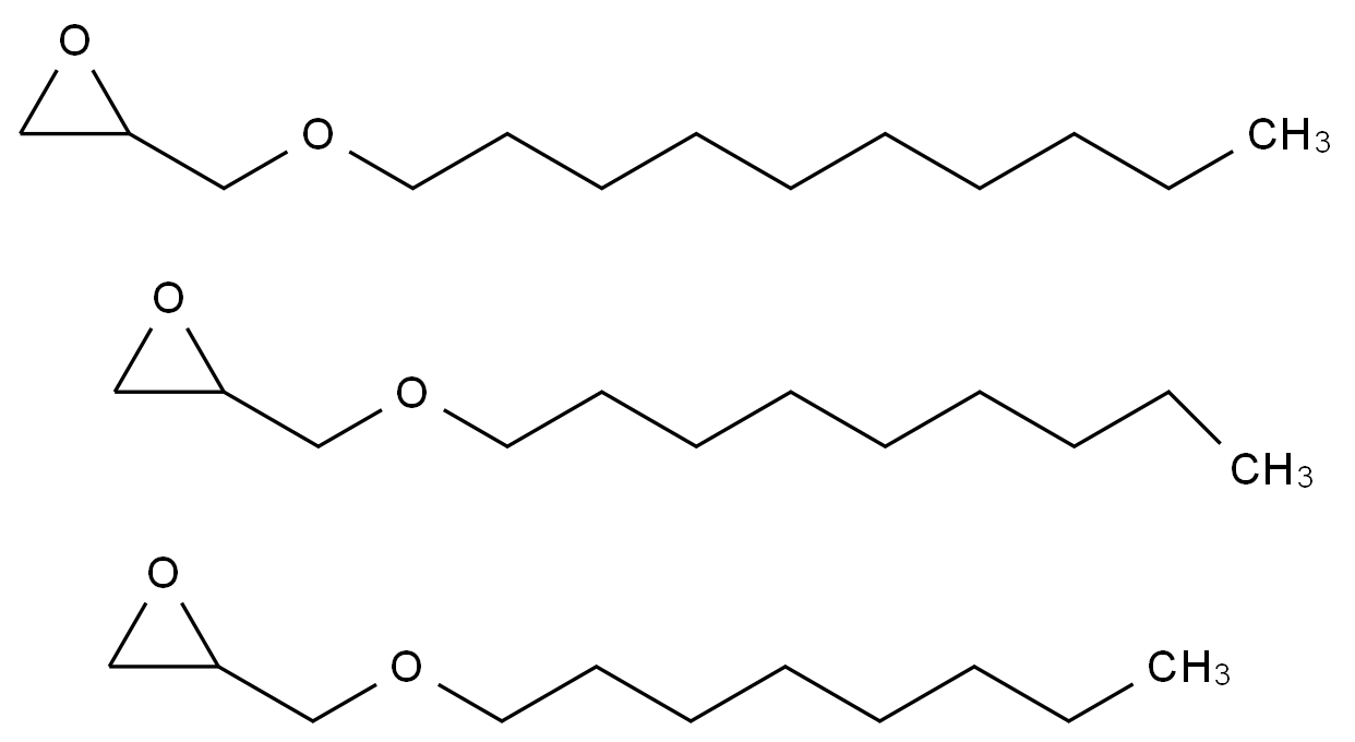 C8-10烷基缩水甘油醚（异构体混合物） Alkyl (C8,C10) Glycidyl Ether(Mixture of isomers) CAS 68609-96-1 结构式 Chemical Structure