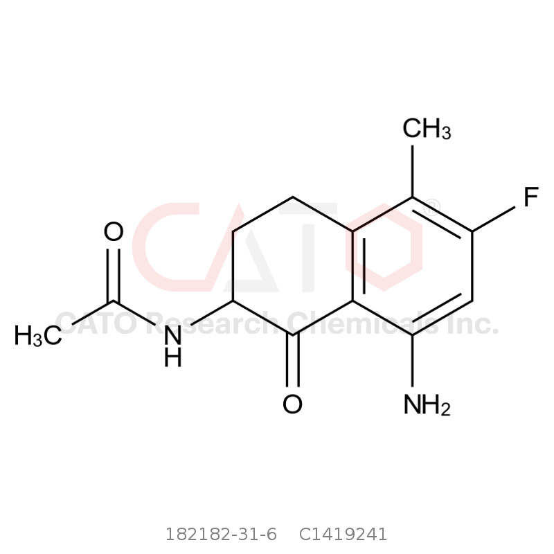 CAS No.:182182-31-6,N-(8-Amino-6-fluoro-5-methyl-1-oxo-1,2,3,4-tetrahydronaphthalen-2-yl)acetamide
