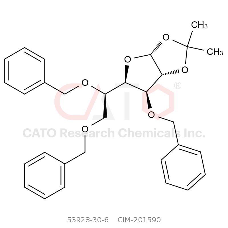 CAS No.:53928-30-6,(3aR,5R,6S,6aR)-6-(Benzyloxy)-5-((R)-1,2-bis(benzyloxy)ethyl)-2,2-dimethyltetrahydrofuro[2,3-d][1,3]dioxole