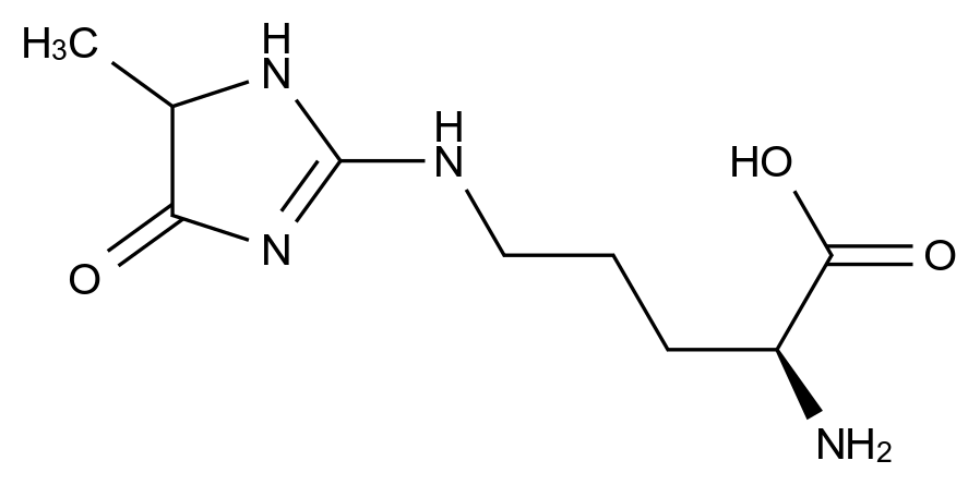 CAS No.:149204-50-2,(2S)-2-amino-5-((5-methyl-4-oxo-4,5-dihydro-1H-imidazol-2-yl)amino)pentanoic acid