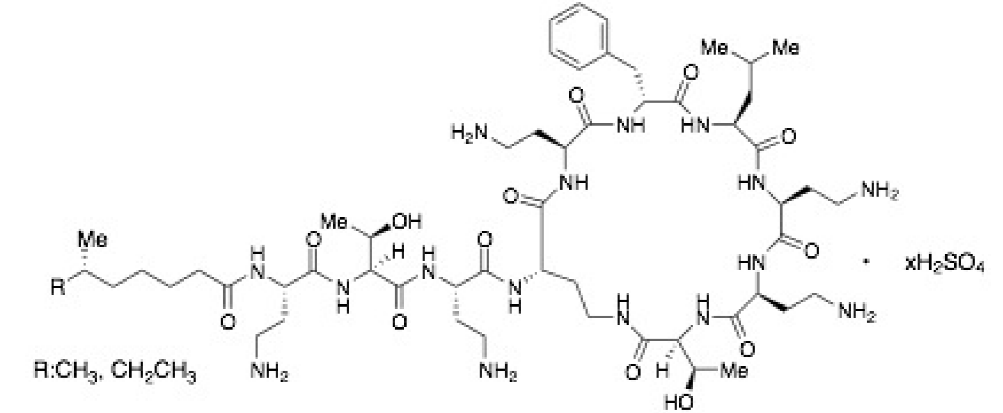 Polymyxin B Sulfate CAS 1405-20-5 chemical structure