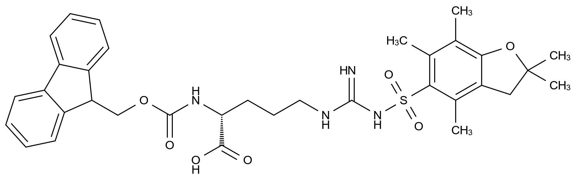 [187618-60-6] Nα-Fmoc-Nω-Pbf-D-精氨酸