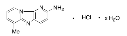 CAS No.:67730-11-4(free base),2-氨基-6-甲基二吡啶[1，2-a：3'，2'-d]咪唑盐酸盐 ·x水合物