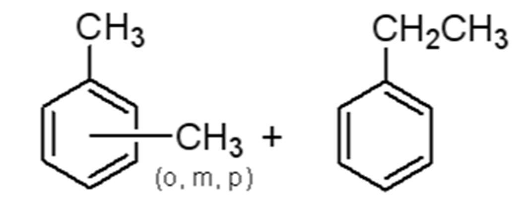 二甲苯(二甲苯异构体+乙基苯) m-Xylenes（xylene isomer and ethyl benzene） CAS 1330-20-7 结构式 Chemical Structure